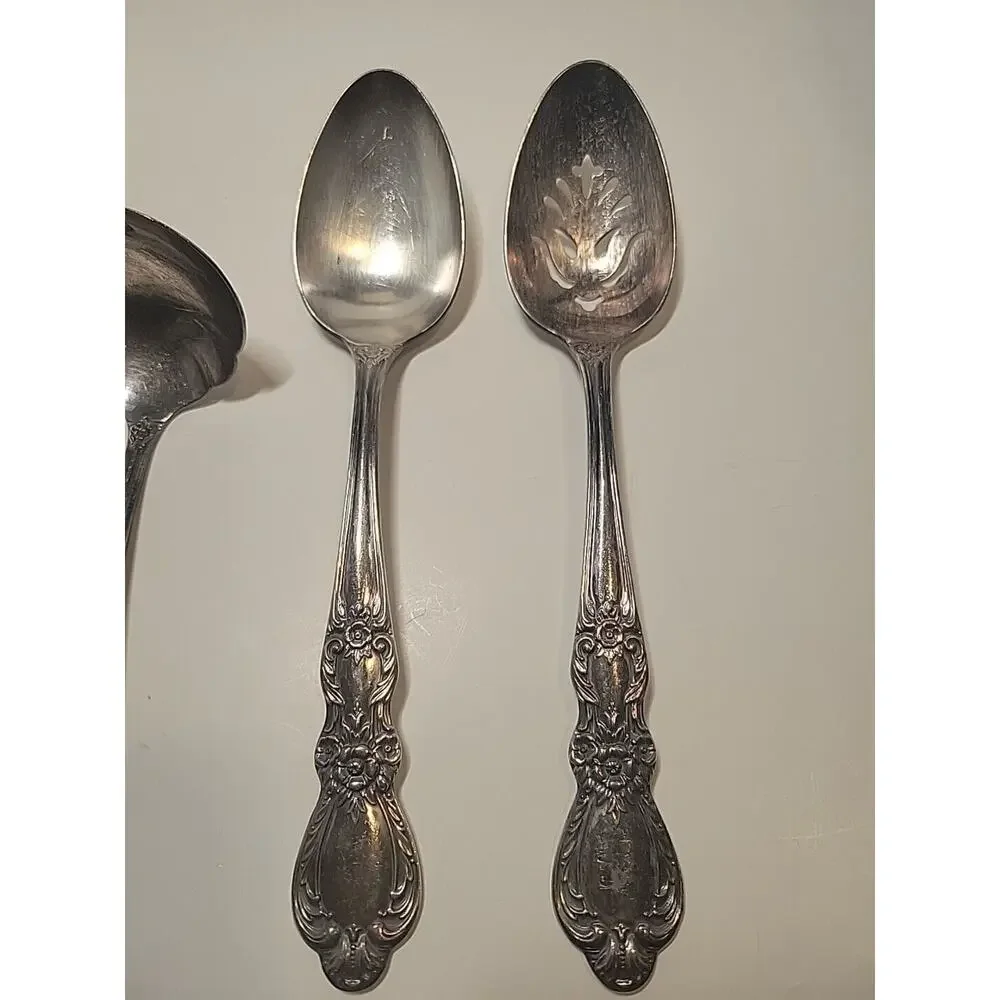 1847 Rogers Bros. HERITAGE Stainless IS Silverware Serving Set 7 Pcs Post 1940